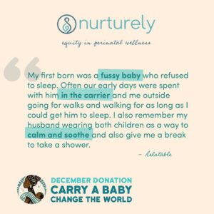 Fussy baby? Put them in a carrier to calm and soothe.