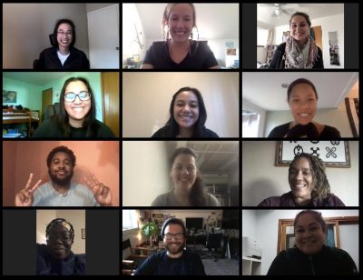 Zoom grid of 12 beautifully diverse Nurturely team members